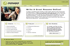 Need more options? With Pongo, you can set up a resume Web page, a ...